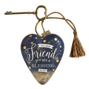 Friendship Heart Ornament with Key